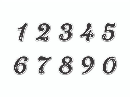 Illustration, digital, number, gray, 