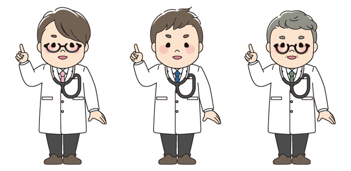 Doctor point whole body set, , JPG, PNG and AI