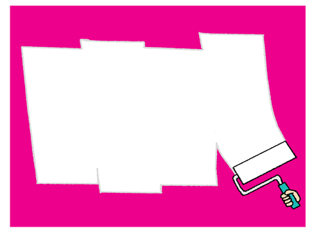 ペンキでフレーム フレーム,枠,ローラー,ペンキ,記入欄,空欄,pop調,手描き,素材,商用可のイラスト素材