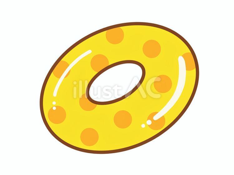 浮き輪（イエロー） 浮き輪,イエロー,黄色のイラスト素材