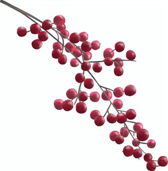 秋の赤い実 ズミ,アキグミ,アクシバ,秋,自然,季節,木の実,実,手描き,水彩のイラスト素材