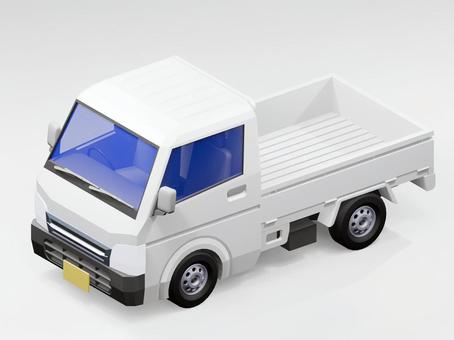 自動車CGイラスト05_フロント 自動車,乗用車,四輪車,軽自動車,トラック,貨物,運搬車,商用車,平ボディ,立体のイラスト素材
