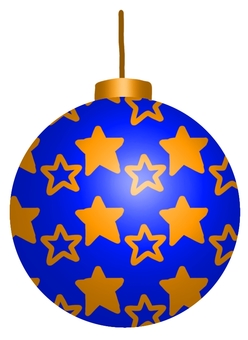 星柄のオーナメント青 オーナメント,星,柄,模様,クリスマス,飾り,イベント,行事,12月,冬のイラスト素材