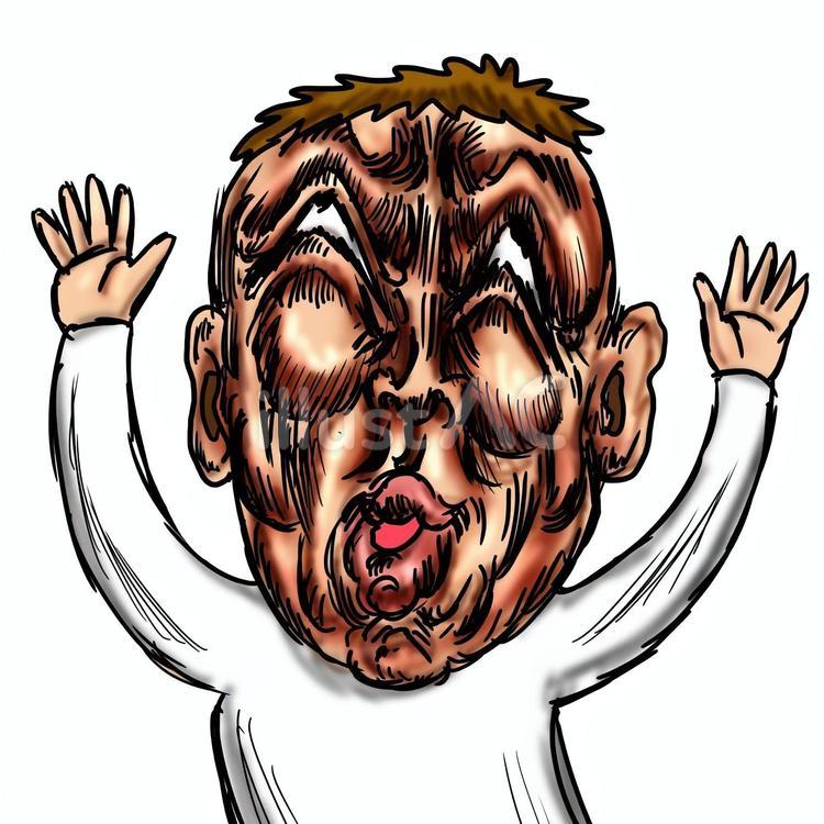 嬉しいまたは挑発する男性 嬉しい,やったー,ご機嫌のイラスト素材