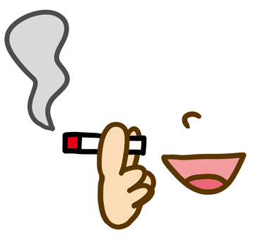 喫煙２ たばこ,喫煙,吸う,笑顔,煙,男性,女性,人,煙草,手のイラスト素材