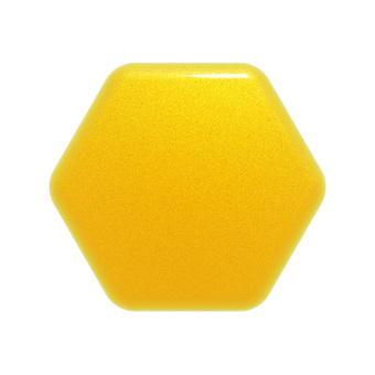 ぷっくりした黄色の六角形の3Dアイコン 六角形,アイコン,3d,立体,マーク,可愛い,フェミニン,キュート,ぷっくり,図形のイラスト素材