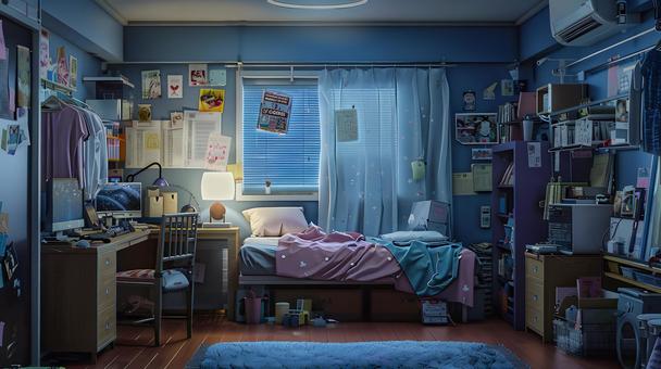 10代の子供の部屋 088 AI画像 10代の子供の部屋 088 AI画像 10代,部屋,机のイラスト素材