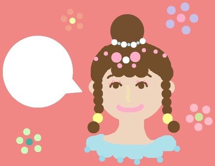 お姫様（吹き出し付き） 吹き出し,女の子,お姫様,人物,可愛いのイラスト素材