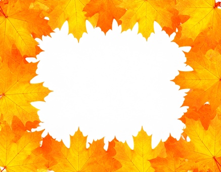 水彩の紅葉で飾る秋のフレーム背景