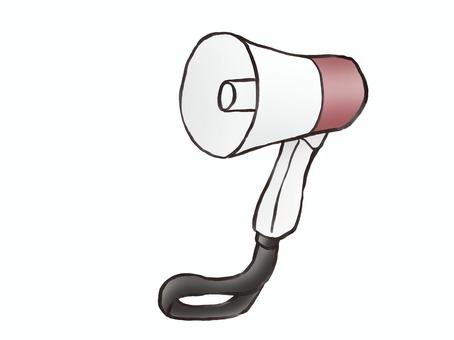 Illustration, loudspeaker, megaphone, disaster prevention, 