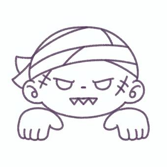 ハロウィン ゾンビ 線画 塗り絵 ハロウィン ゾンビ 線画 塗り絵 ハロウィン,ゾンビ,モンスター,秋,10月,年中行事,イベント,ハロウィン素材,シンプル,アイコンのイラスト素材