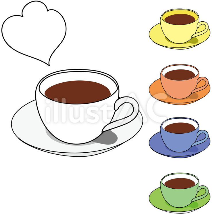 コーヒータイム コーヒー,コーヒーカップ,カップのイラスト素材