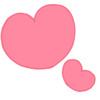 ハート濃いピンク(デフォルメ)