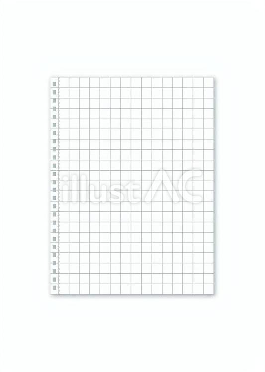 A５リングノート　１０ｍｍ方眼灰色線 紙,用紙,a5のイラスト素材