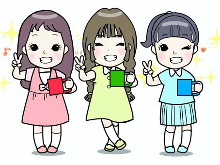 Illustration, JPG and PNG Illustration, girl, piece, a smile, JPG and PNG