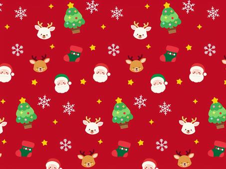 サンタとトナカイの背景/赤 サンタとトナカイの背景/赤 サンタ,ツリー,背景,ラッピングペーパー,カード,柄,包装,壁紙,web素材,背景素材のイラスト素材