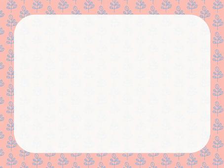 Message card, branch and leaf pink, message card, pink, branch, JPG