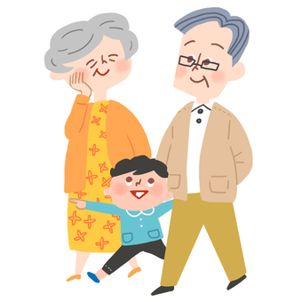 家庭的祖父祖母的孫子, JPG 家庭的祖父祖母的孫子, avô, avó, neto, JPG