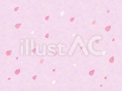 和紙の質感の桜吹雪のピンクの背景
