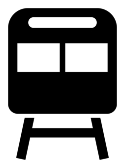 電車のアイコン 黒 電車,地下鉄,路面電車,公共交通機関,私鉄,駅,列車,交通,レール,乗り物のイラスト素材
