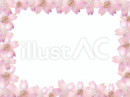 シンプルな桜の花フレーム