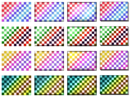 市松模様のアイコン　セット 市松模様,アイコン,ボタン,セット,柄,パターン,和風,和柄,縁起,めでたいのイラスト素材