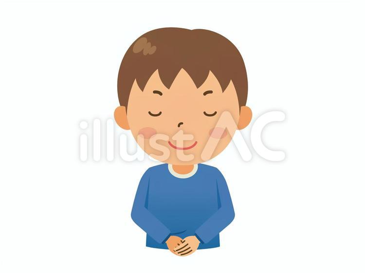 お辞儀する男子小学生 男子小学生,男子生徒,男子児童のイラスト素材
