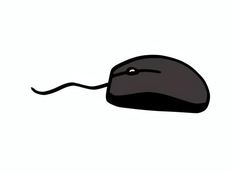 有線マウス　黒 マウス,有線,黒,有線マウス,コンピュータ,pc,デバイス,機器,電子機器,アクセサリのイラスト素材