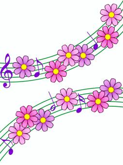 Cosmos and musical note wallpaper simple background material, , JPG and PNG