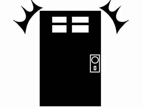 ドア　衝撃 ドア,扉,入口,出口,エフェクト,衝撃,乱暴,閉める,開ける,がさつのイラスト素材