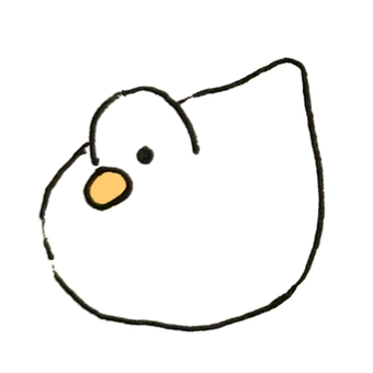 手描き白いアヒル（左斜め） アヒル,動物,鳥,ガチョウ,白いアヒル,birdのイラスト素材