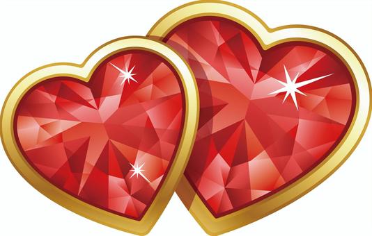 Illustration, heart, valentine, a diamond, JPG, PNG and AI