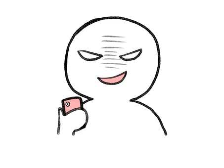 スマホを使う悪い人 スマホを使う悪い人 棒人間,悪人,人物,手描き,犯罪,スマホ,詐欺,落書き,表情,黒のイラスト素材