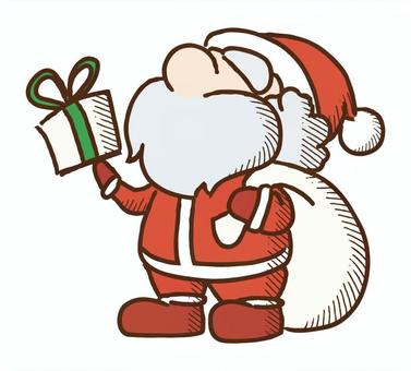 Illustration, santa claus, present, christmas, JPG, PNG and AI