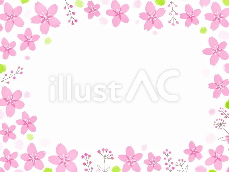 満開の桜フレーム 桜,春,フレームのイラスト素材