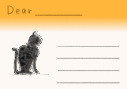 夕焼けとネコ 夕焼け,ネコ,メッセージカード,癒し,温かみのイラスト素材