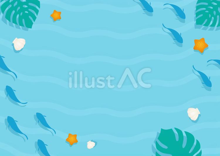 夏の海、夏のおしゃれな背景 夏,海,背景のイラスト素材