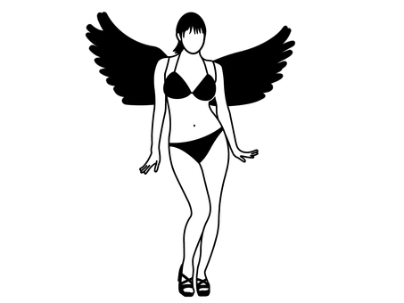 サンバ サンバ,人,人物,女性,ダンサー,美人,天使,踊り,躍動,ダンスのイラスト素材