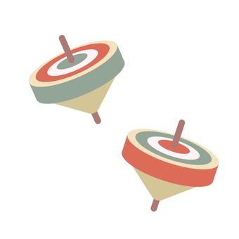 和柄 コマのイラスト