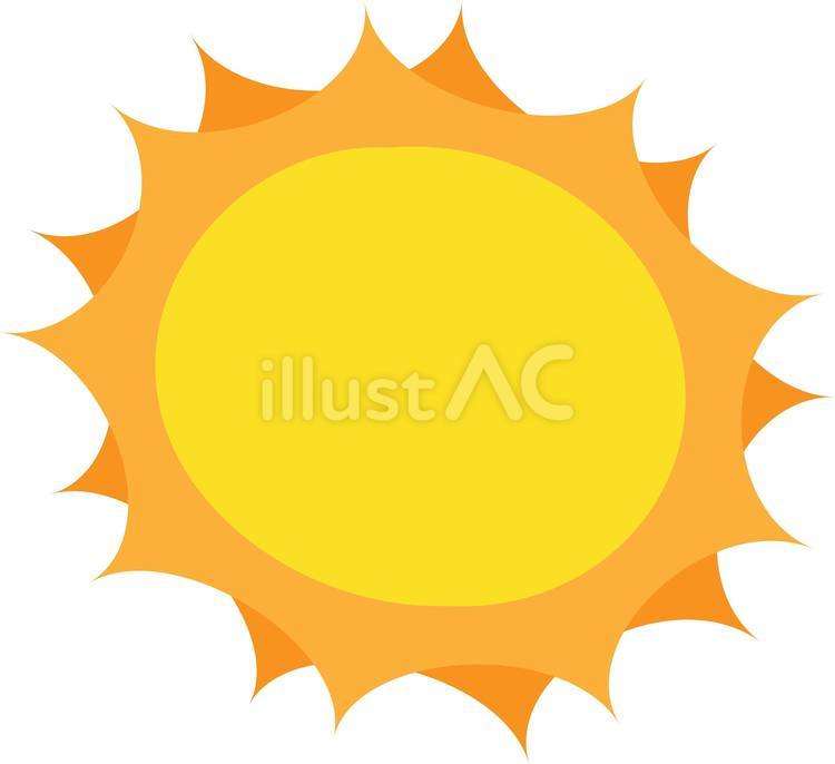 太陽　フレア付き_1 太陽,お日様,天気のイラスト素材