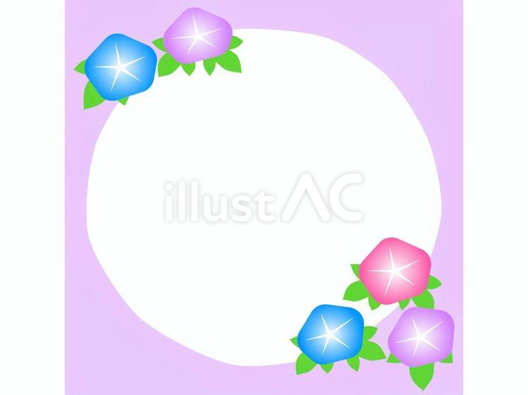 朝顔の花フレーム アサガオ,花,植物のイラスト素材