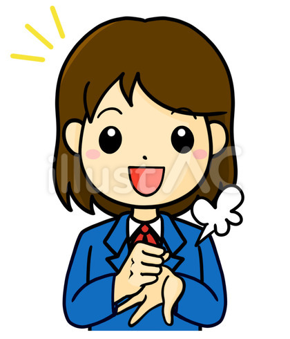 女子学生 納得 笑顔
