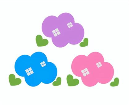 Illustration, hydrangea, plant, rainy season, 