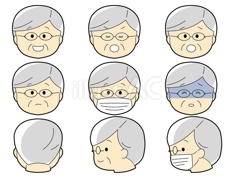 おじいさんアイコン-表情240130 おじいさん,アイコン,表情のイラスト素材