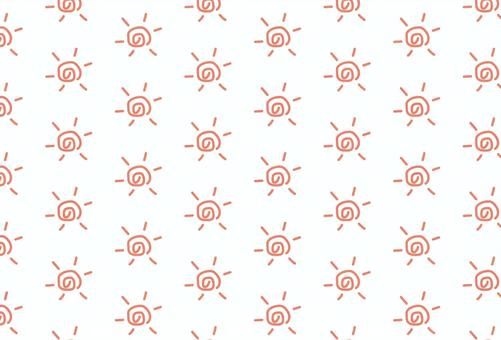 太陽のパターンカード（カラー） 太陽,うずまき,漫画素材,パターン,背景のイラスト素材