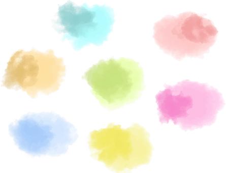 水彩でにじんだ背景2２ 水彩,背景,にじみ,カラフル,かわいい,おしゃれ,ベクター,手描き,枠,シンプルのイラスト素材