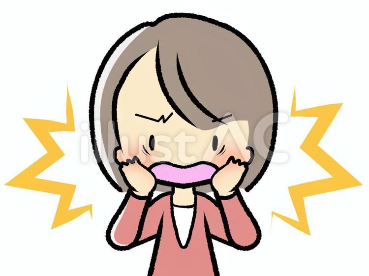 女性-仰天211111 女性,びっくり,仰天のイラスト素材