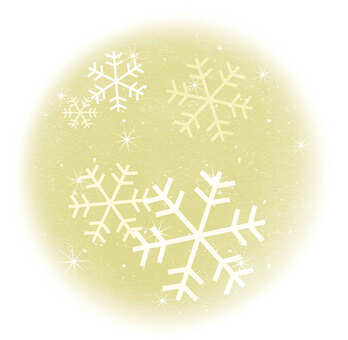 Illustration, crystal, crystal of snow, gold, 