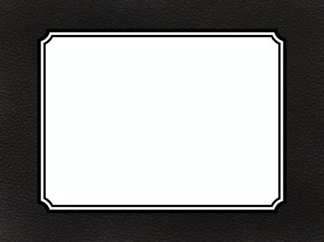 高級感ある黒枠フレームレザー背景 高級感ある黒枠フレームレザー背景 黒枠,フレーム,背景,高級感,レザー,模様,白枠,クラシック,シンプル,証書のイラスト素材