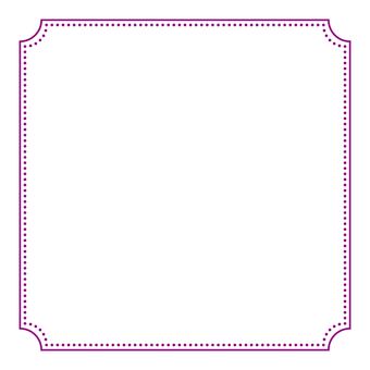 角丸へこみフレーム 正方形 紫 ドット 角丸,へこみ,フレーム,枠,ラインフレーム,ライン,ドット,シンプル,正方形のイラスト素材